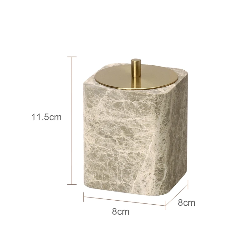 Light Brown Natural Marble Bathroom Accessory Collection - Image 12