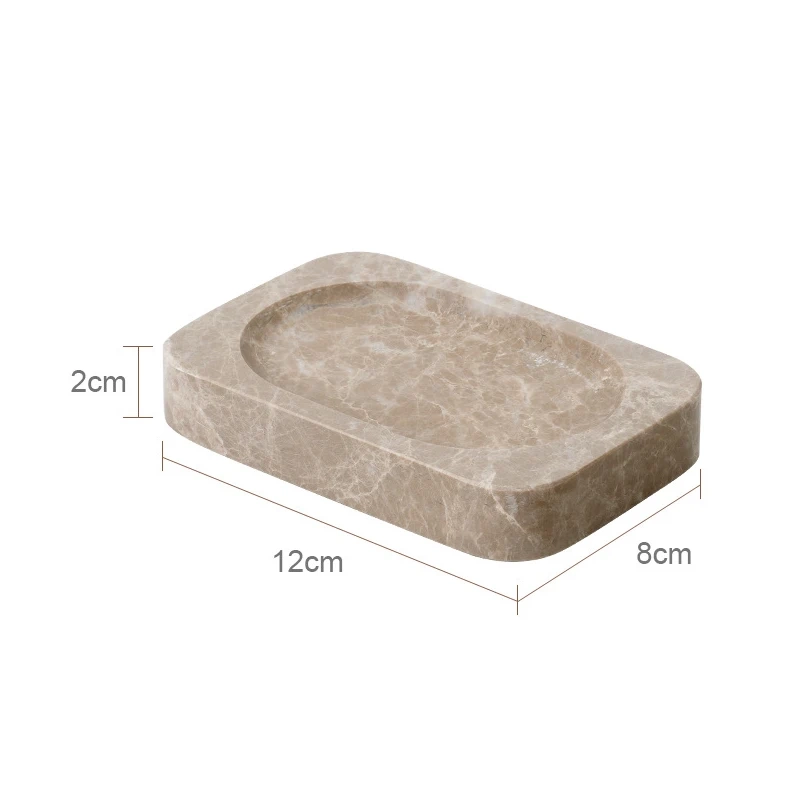 Light Brown Natural Marble Bathroom Accessory Collection - Image 7