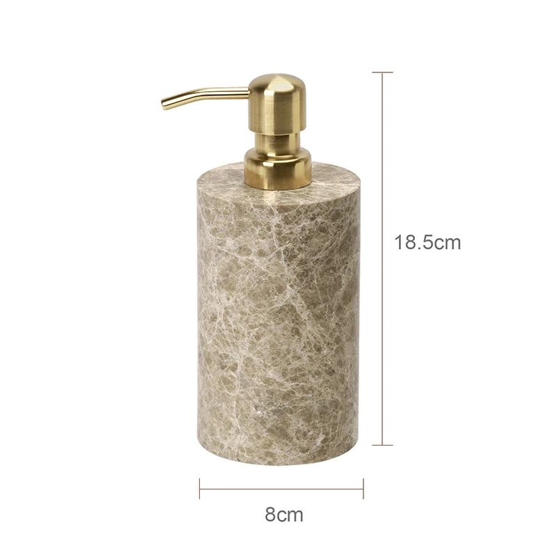 Light Brown Natural Marble Bathroom Accessory Collection - Image 10