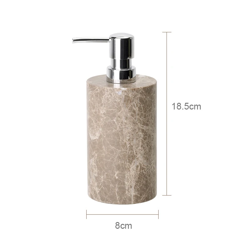 Light Brown Natural Marble Bathroom Accessory Collection - Image 11
