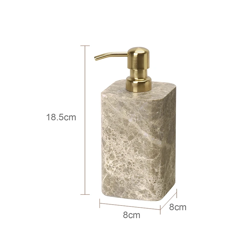 Light Brown Natural Marble Bathroom Accessory Collection - Image 8