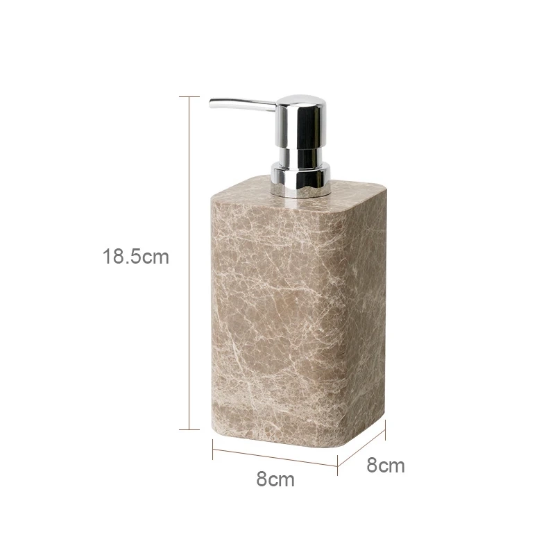 Light Brown Natural Marble Bathroom Accessory Collection - Image 9