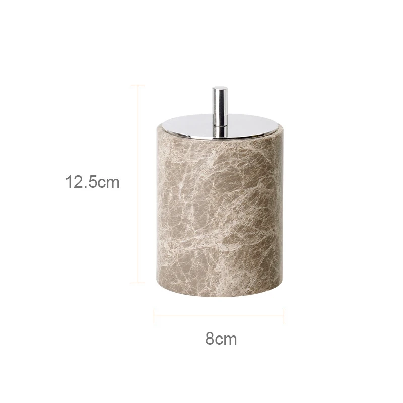 Light Brown Natural Marble Bathroom Accessory Collection - Image 15