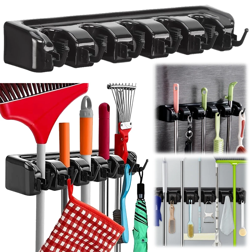 5-Position Mop and Broom Holder