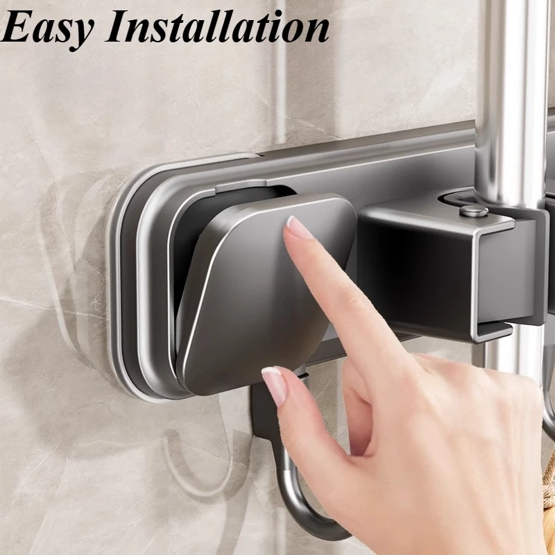 Suction Cup Mop Holder Rack - Image 2