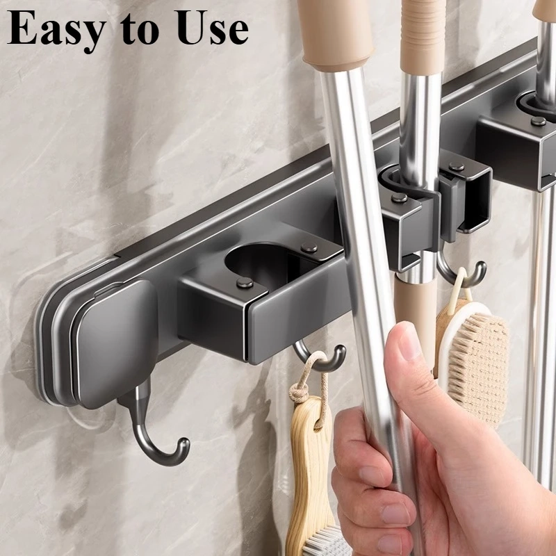 Suction Cup Mop Holder Rack - Image 3