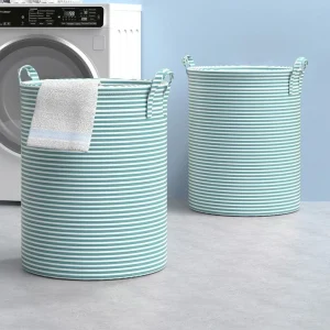 Foldable Cotton Linen Laundry and Storage Basket