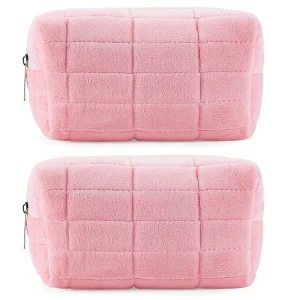 Small Plush Zipper Makeup Toiletry Bag