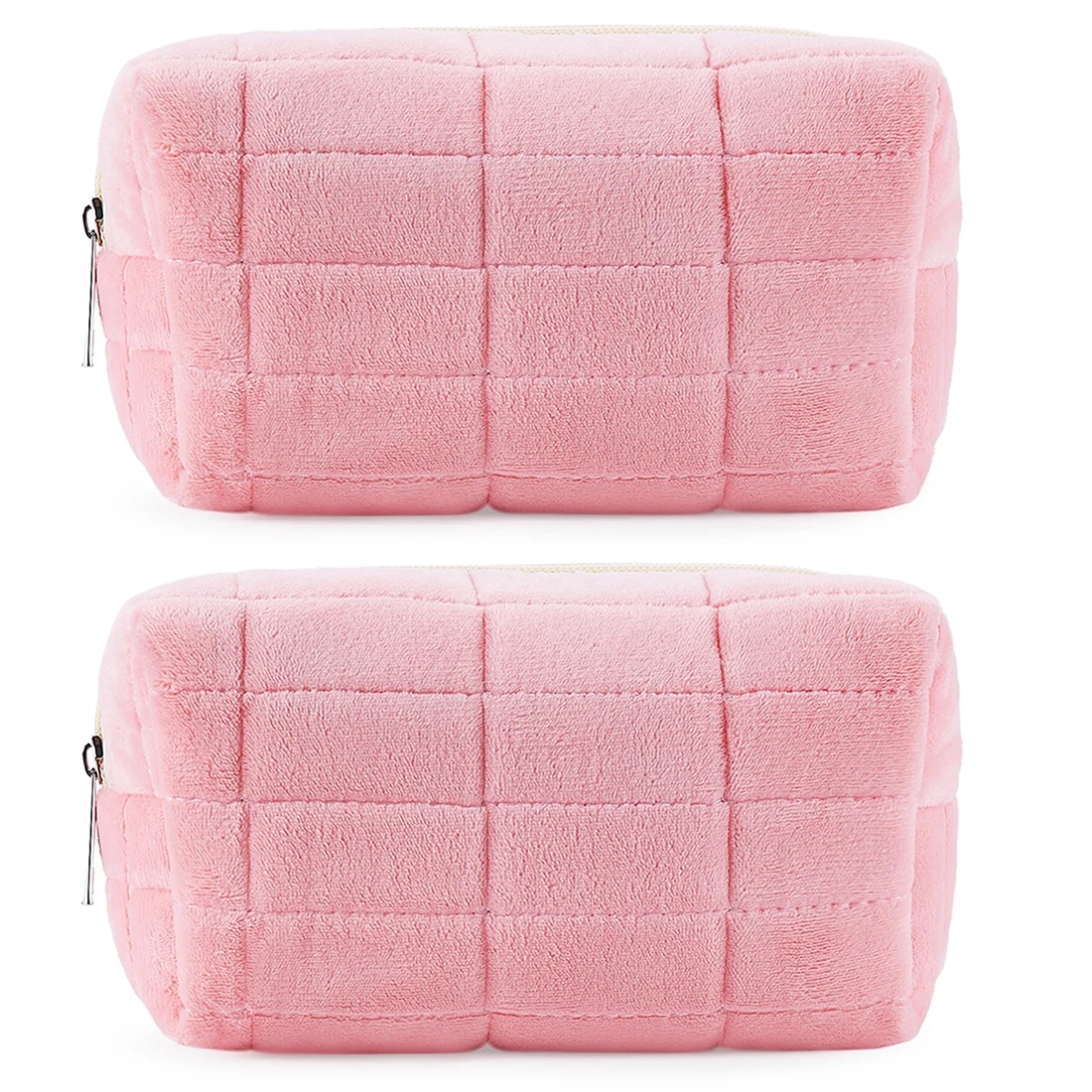 Small Plush Zipper Makeup Toiletry Bag