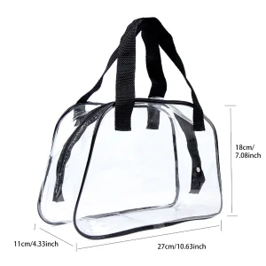 Striped Zippered Travel Toiletry Bag