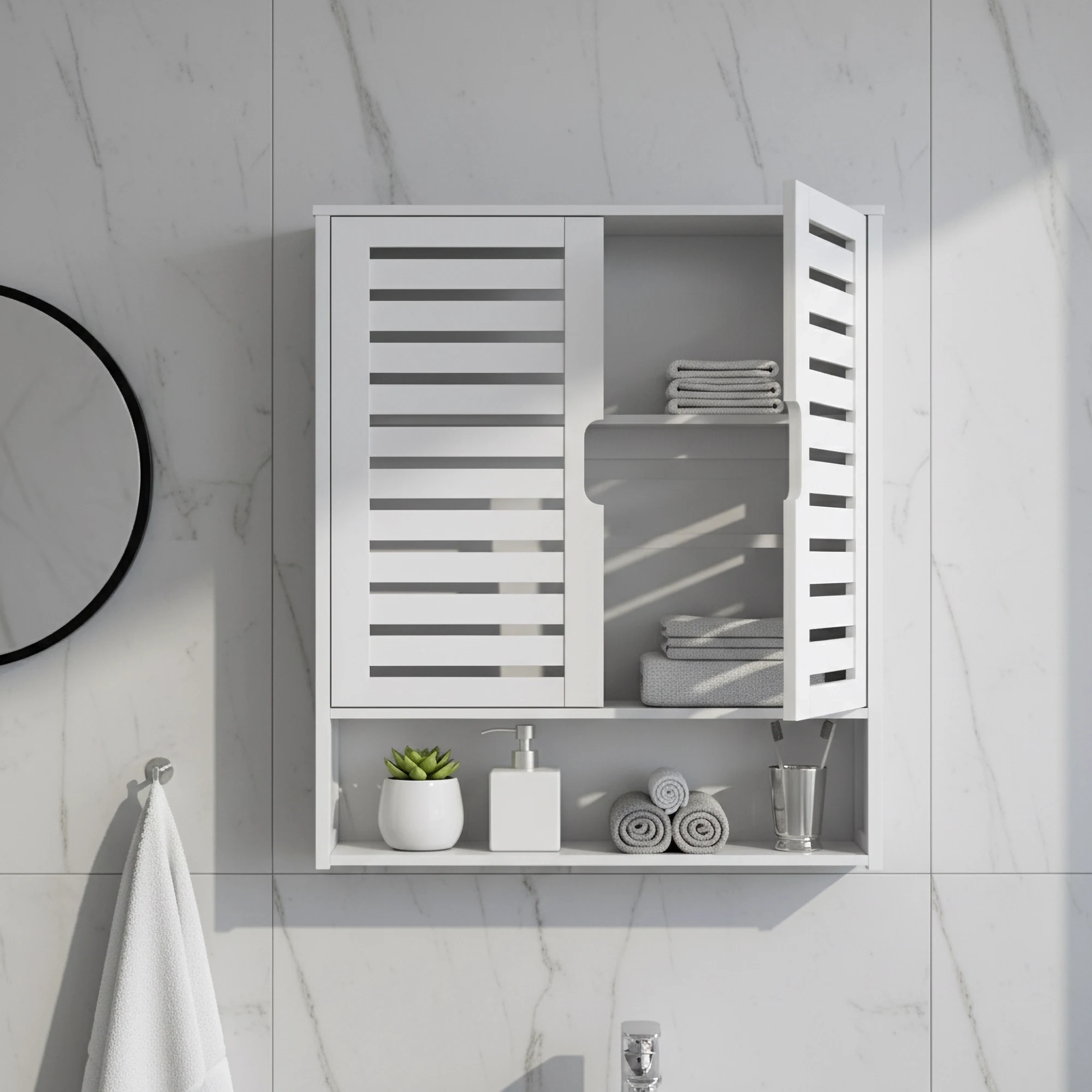 Bamboo Over Toilet Storage Cabinet - Image 3