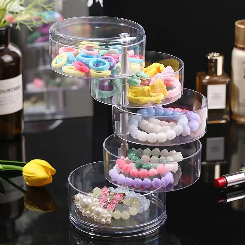 Rotating Multi-Layer Acrylic Jewelry Storage Box - Image 8
