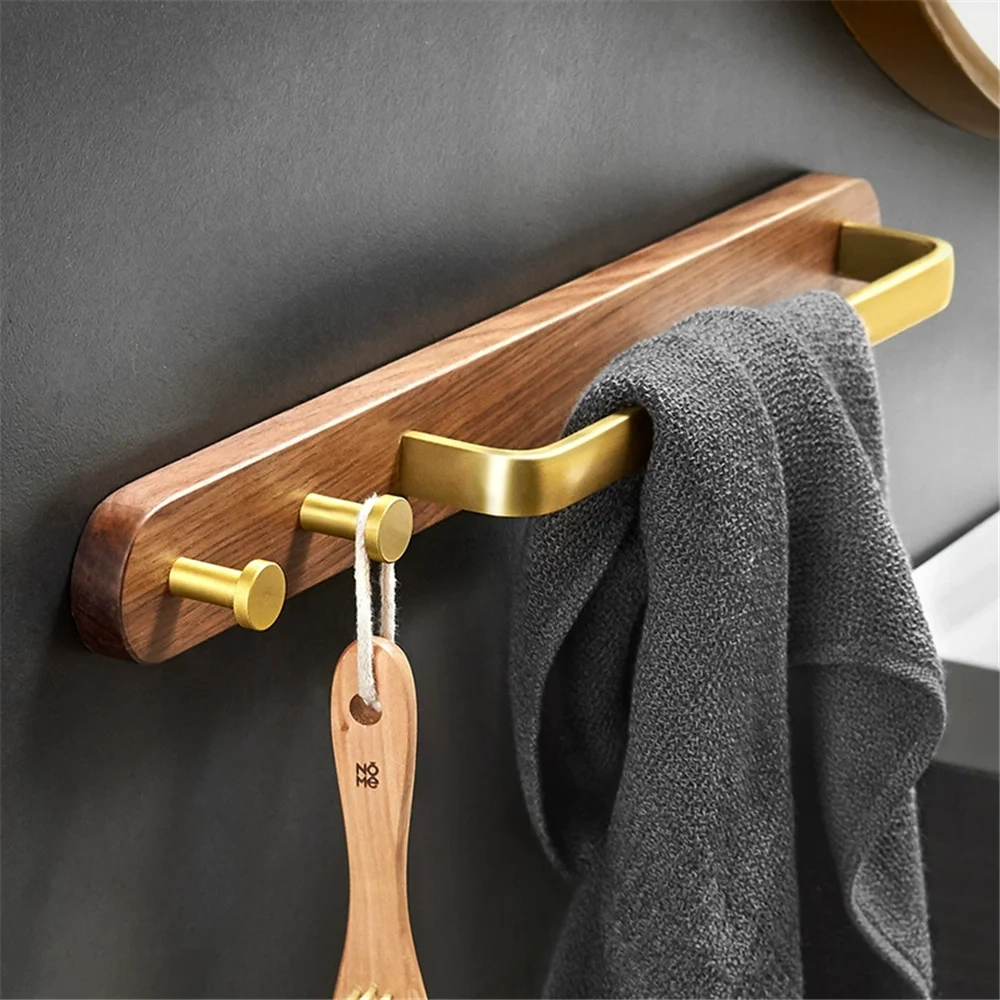 Wall-Mounted Towel Bar with Hooks - Image 4