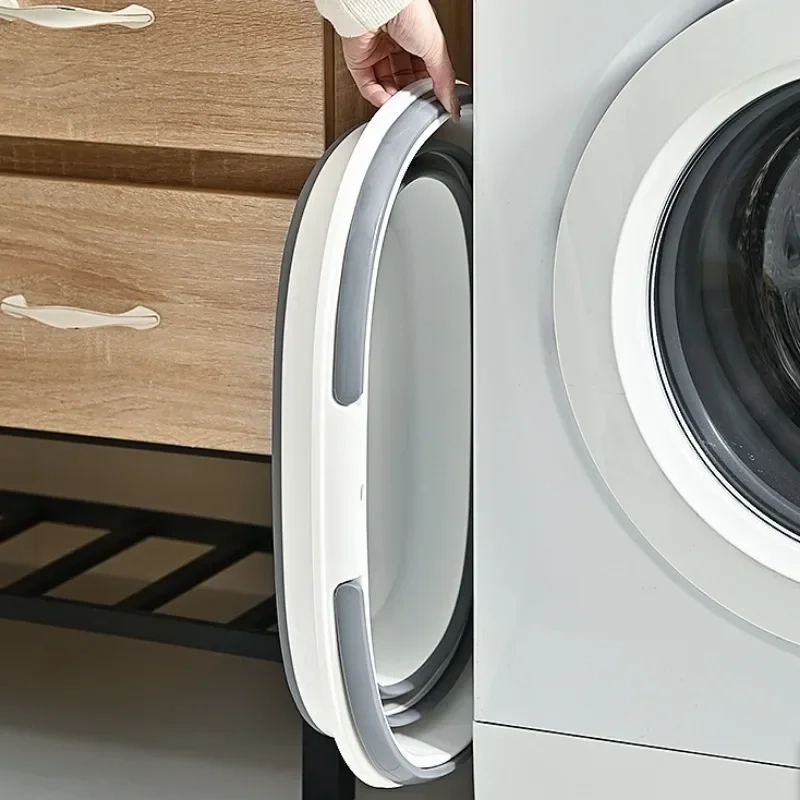 16L Collapsible Plastic Laundry Basket with Handles - Image 4