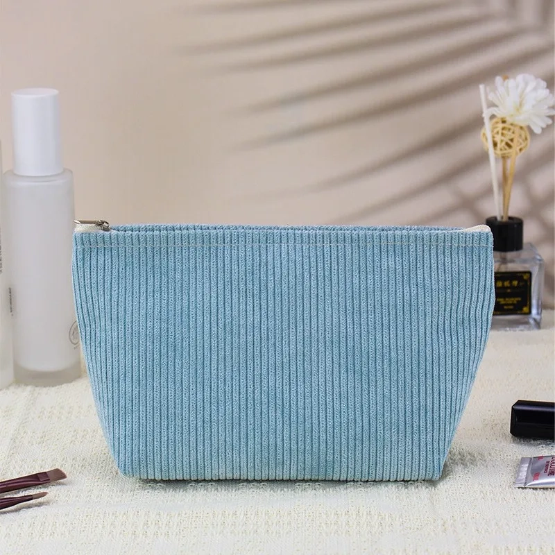 Corduroy Octagonal Large Capacity Toiletry Bag - Image 6