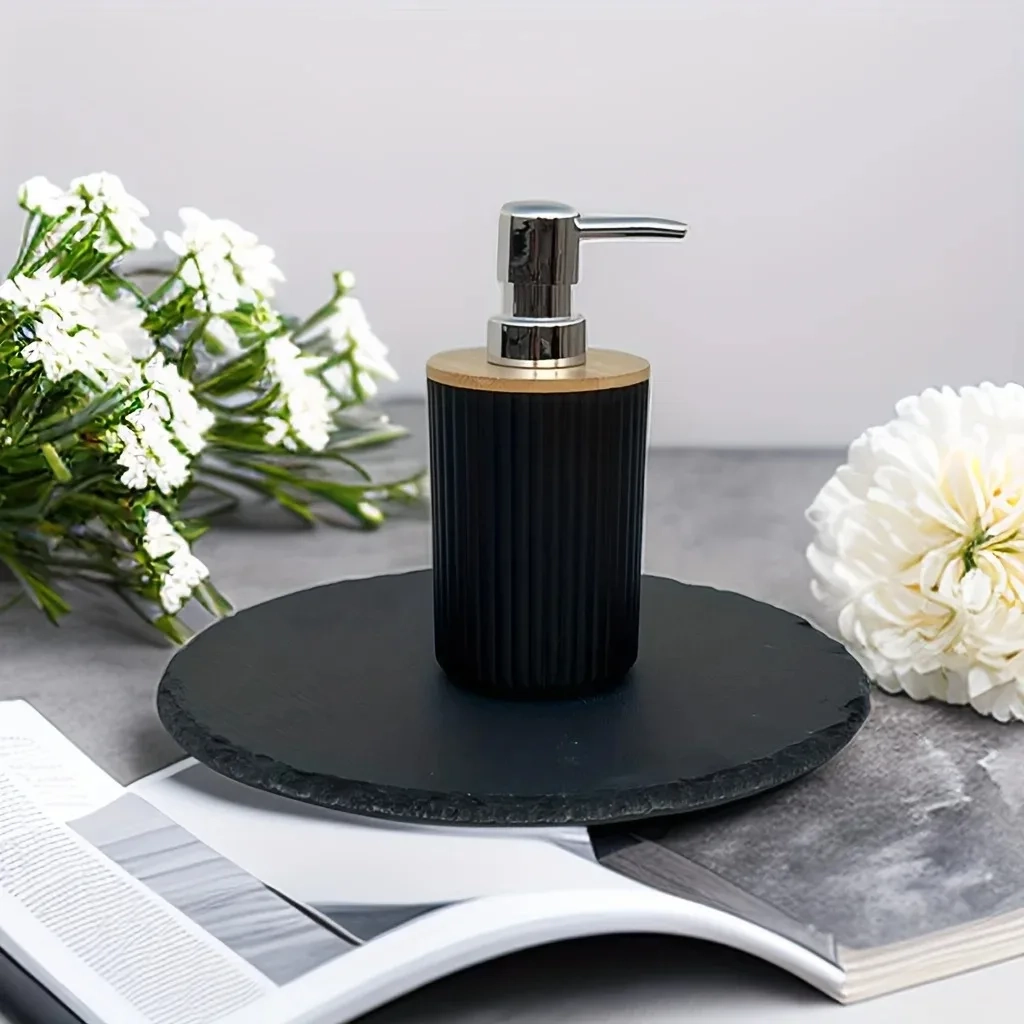 4-Piece Bamboo Accent Bathroom Essentials Set - Image 3