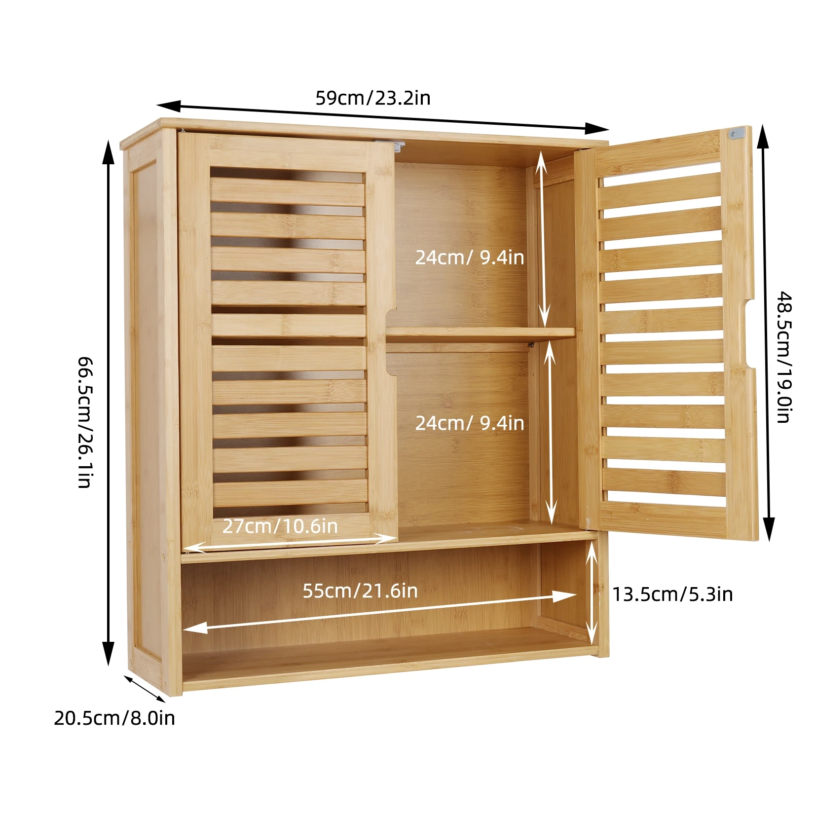 Bamboo Over Toilet Storage Cabinet - Image 5