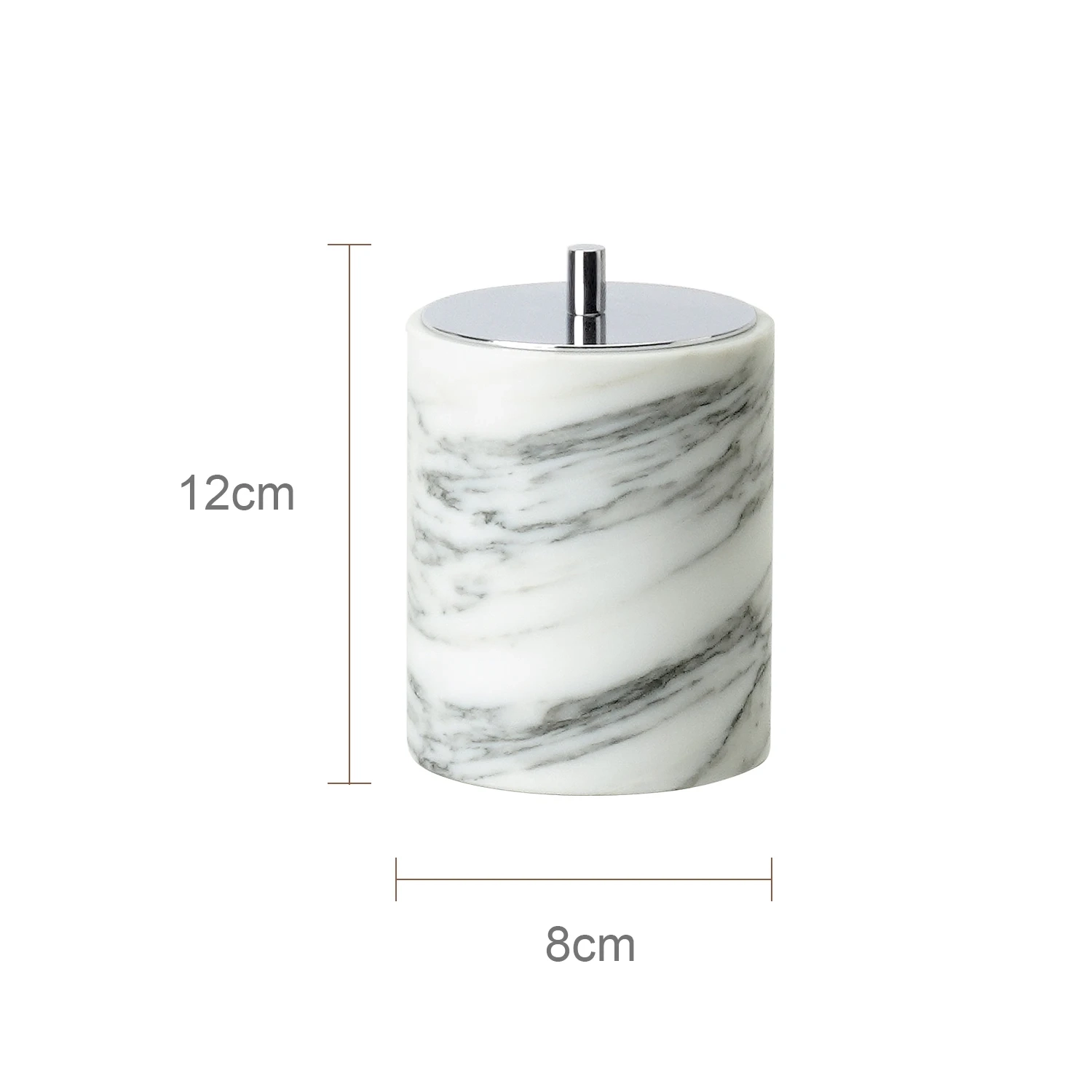White Arabescato Marble Bathroom Accessory Collection - Image 12