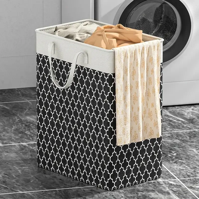 75L Foldable Waterproof Fabric Laundry Storage Basket - Image 3