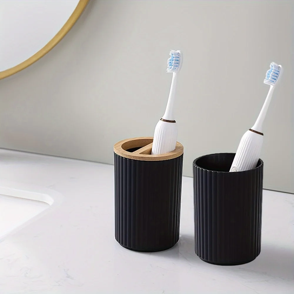 6-Piece Bathroom Essentials Set with Trash Can - Image 4