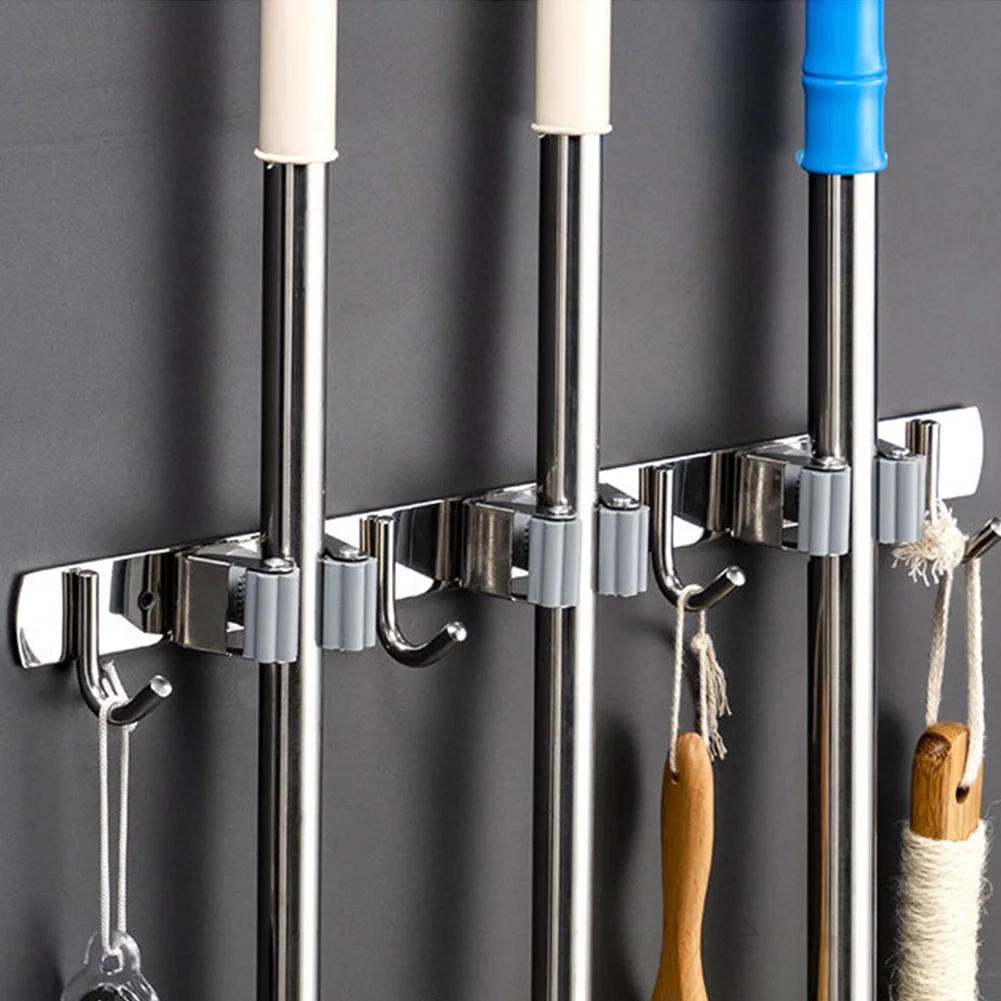 Stainless Steel Mop Holder Rack