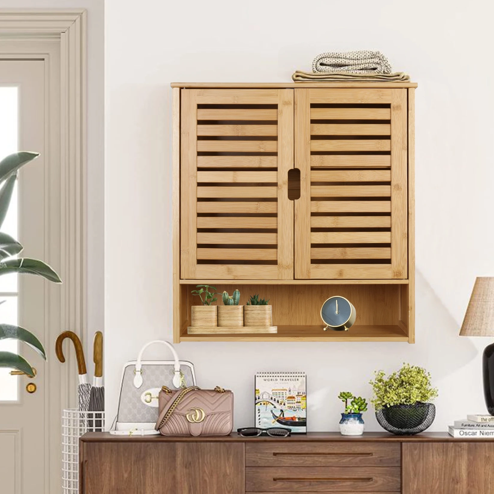 Bamboo Over Toilet Storage Cabinet - Image 6