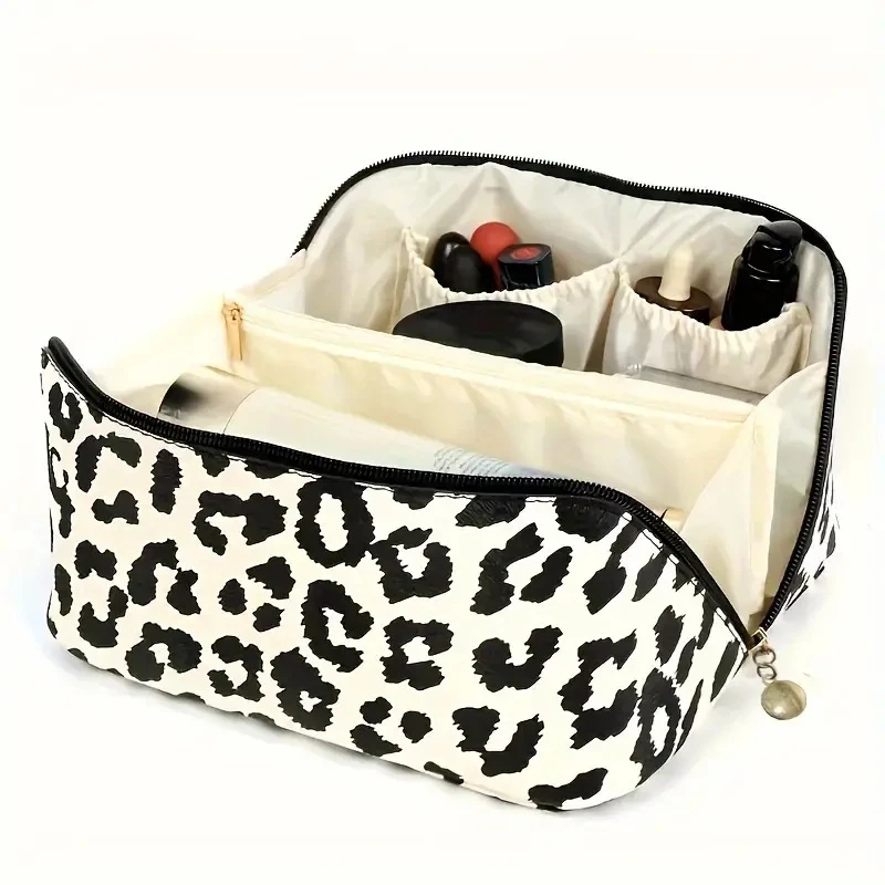 Leopard Print Pillow Toiletry Makeup Bag - Image 3