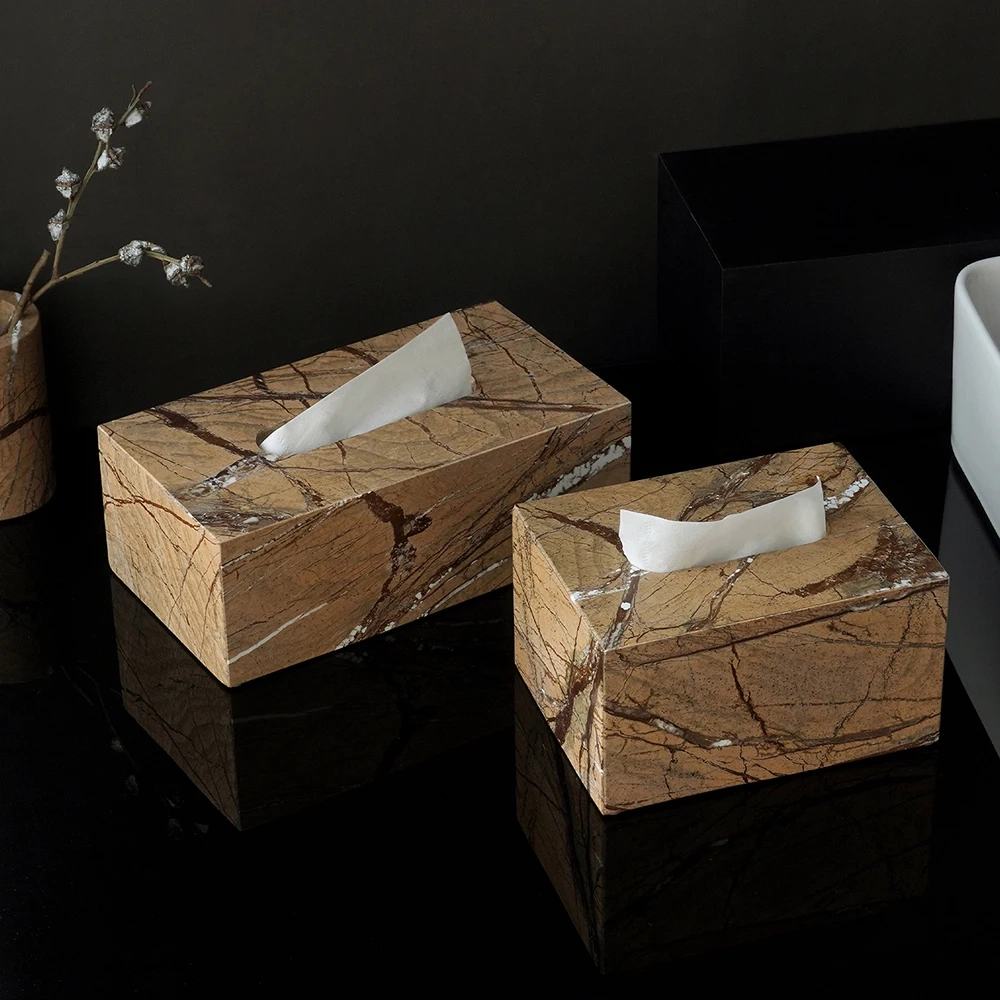 Rainforest Brown Natural Marble Bathroom Accessory Collection - Image 4