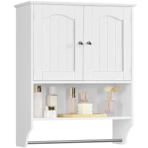 Over Toilet Wall Cabinet with Towel Rack