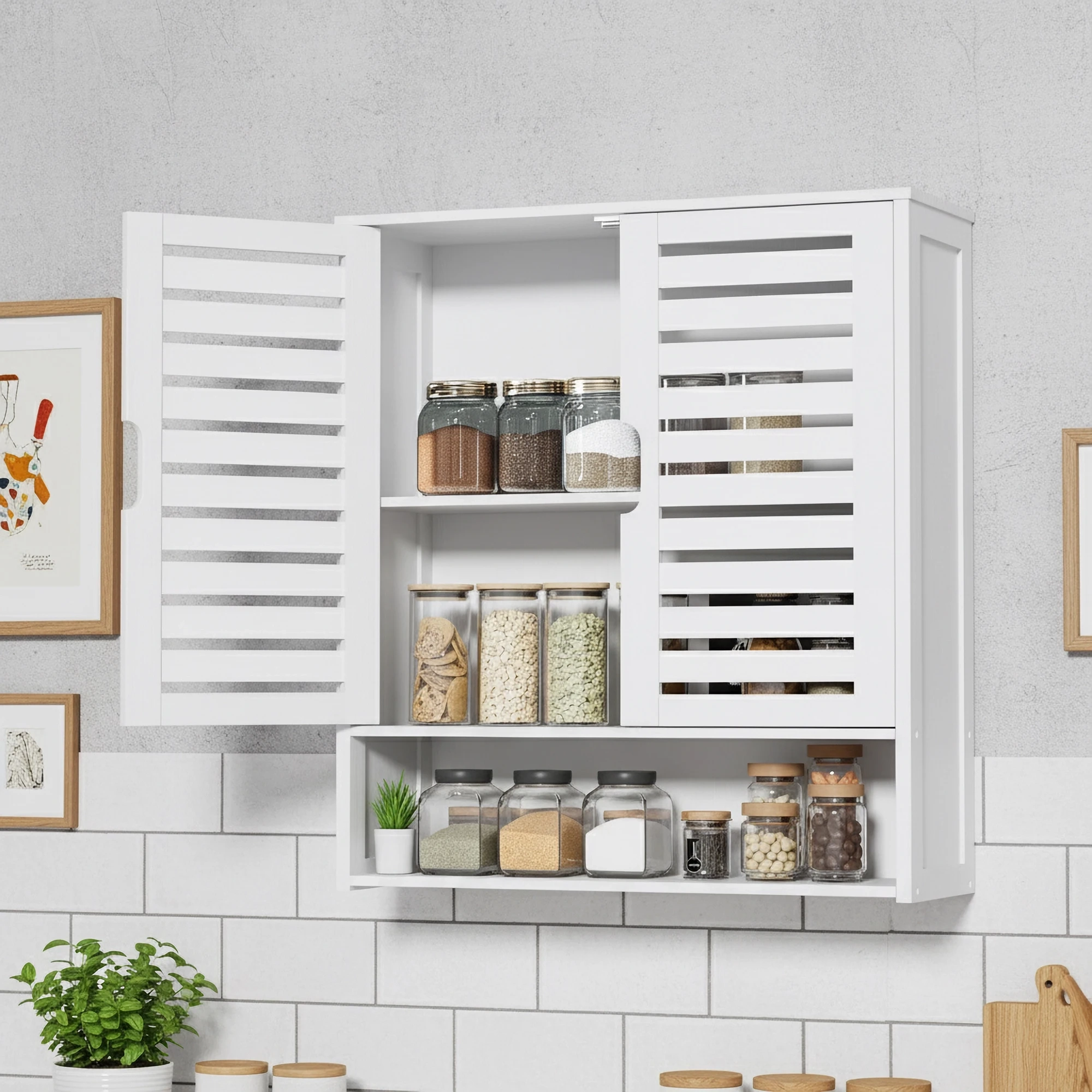 Bamboo Over Toilet Storage Cabinet - Image 4