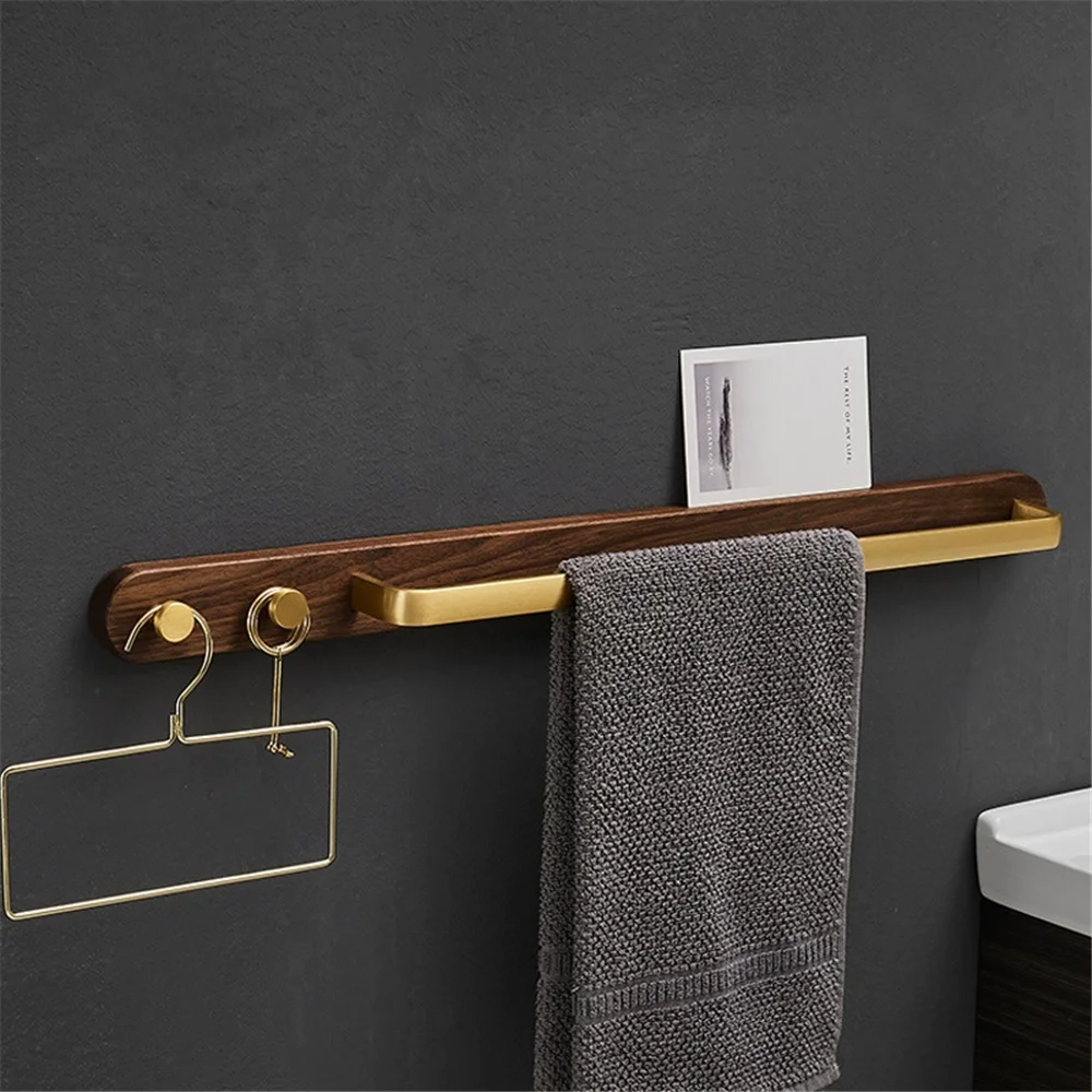 Wall-Mounted Towel Bar with Hooks - Image 5