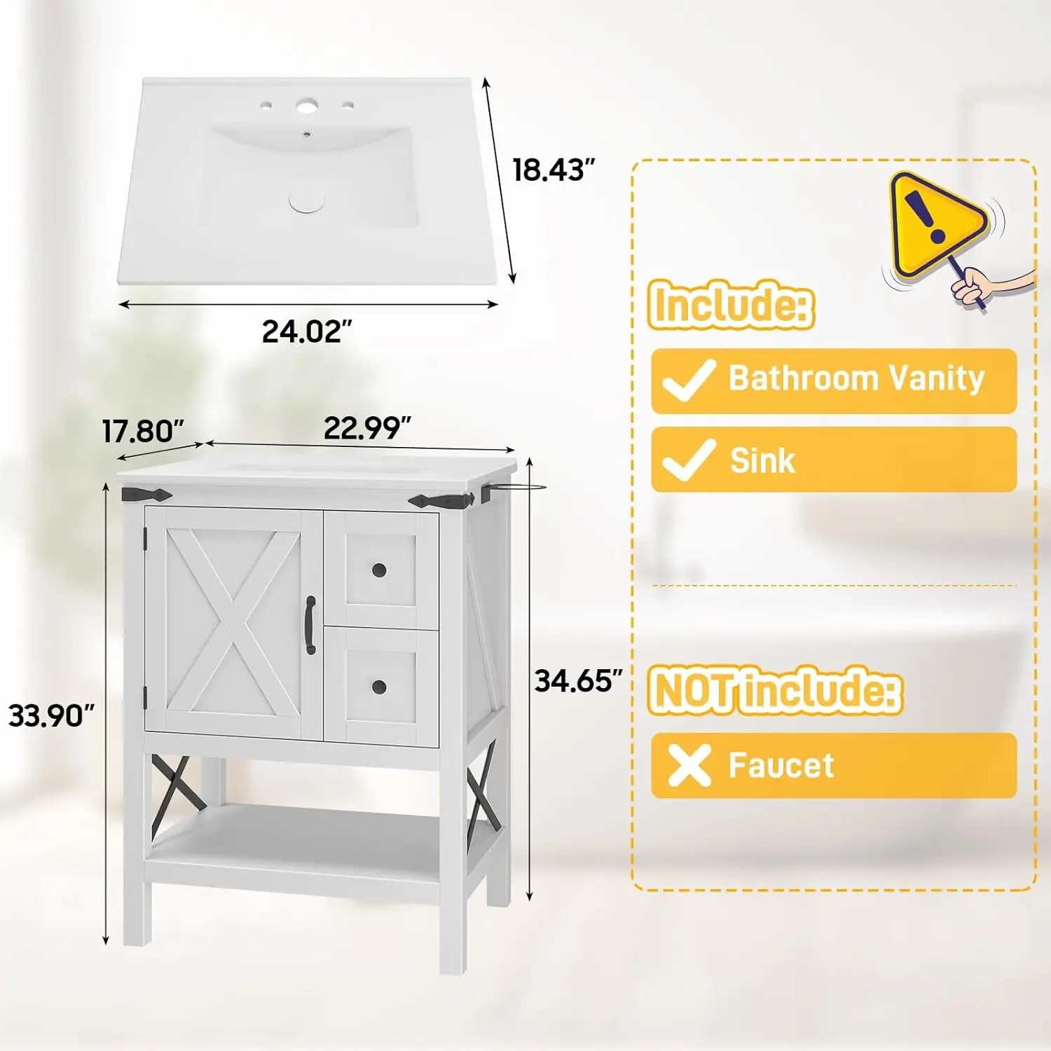 Tall Bathroom Storage Cabinet with 5-Tier Shelves and Double Doors - Image 2