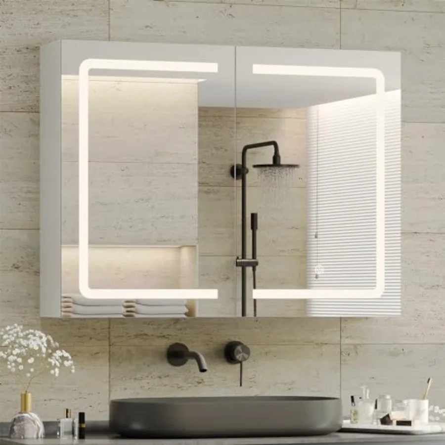 LED Bathroom Mirror Medicine Cabinet