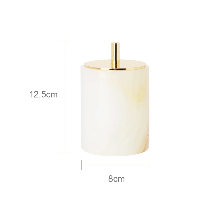 White Onyx Marble Bathroom Essentials Set - Image 13
