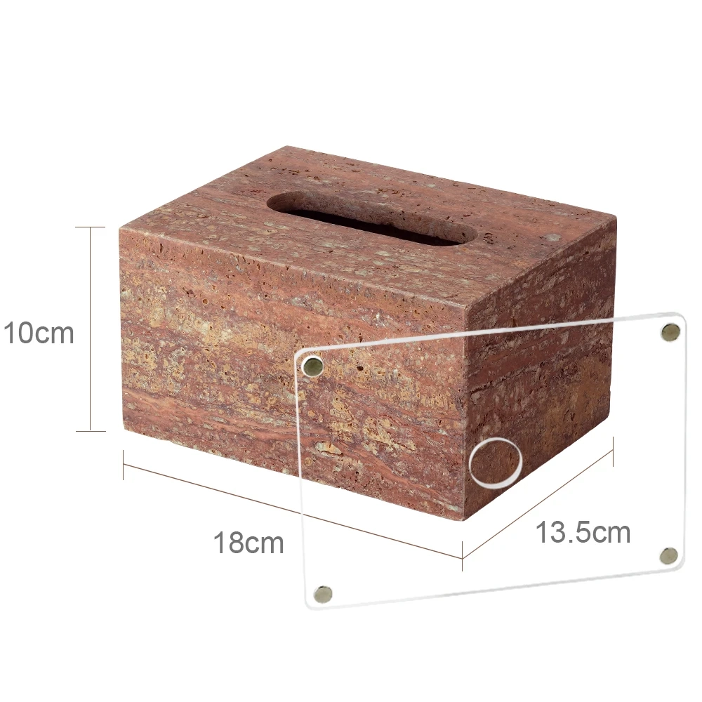 Red Travertine Bathroom Accessory Collection - Image 22