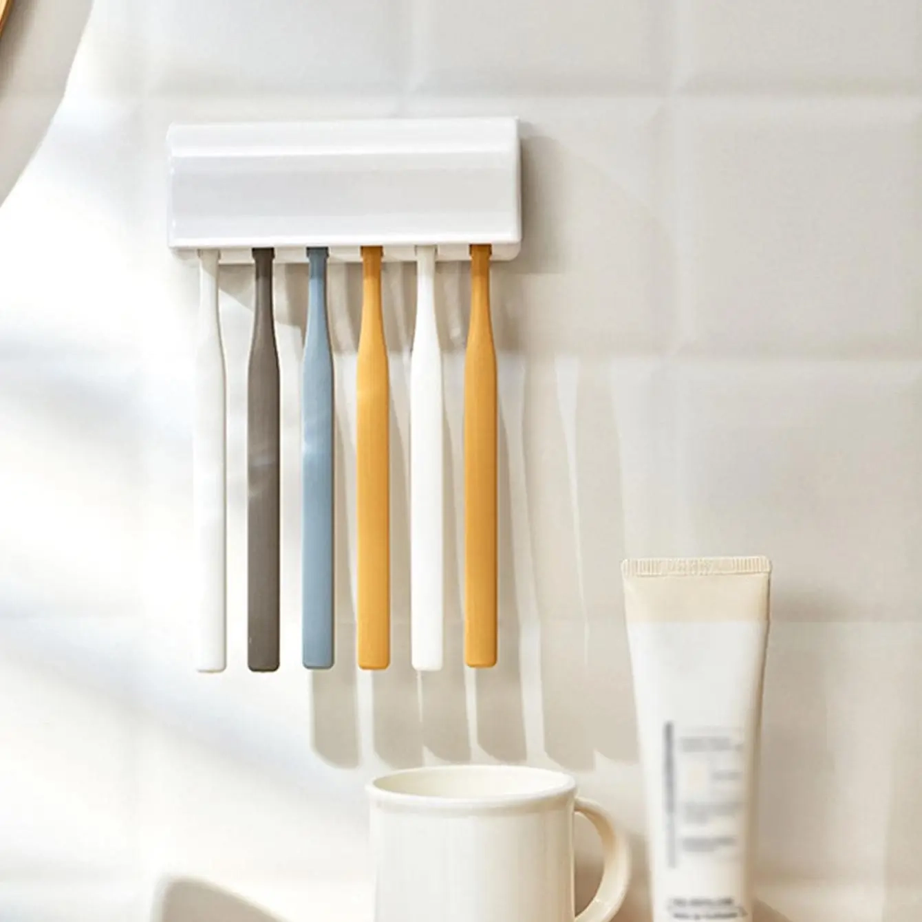 No-Drill Wall-Mounted Toothbrush Holder - Image 5