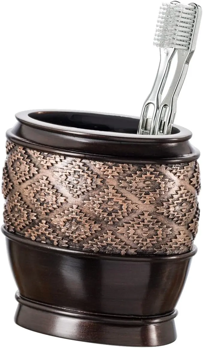 4-Piece Bronze Finish Bathroom Essentials Set - Image 4
