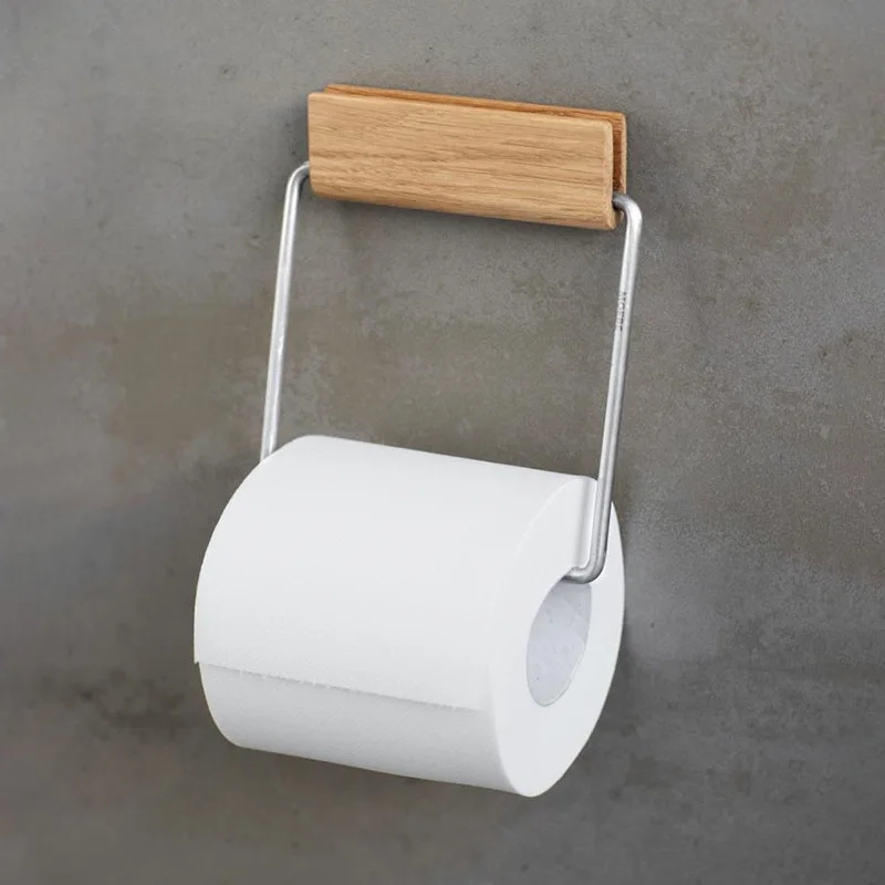 Solid Wood Toilet Paper Holder
