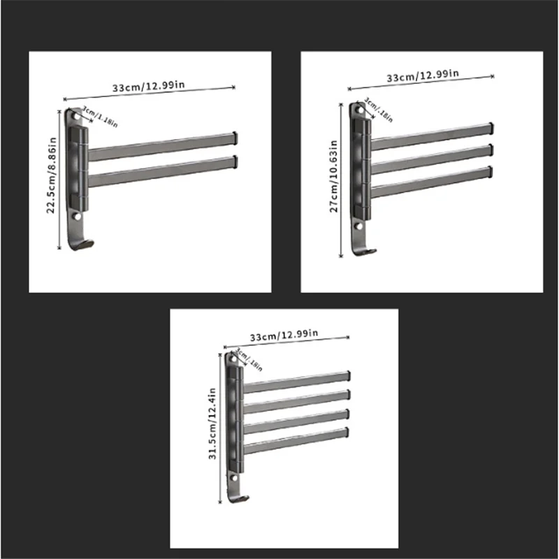 Swivel Wall-Mounted Towel Rack - Image 3