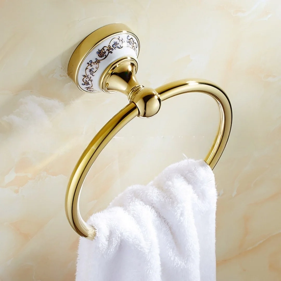 Brass Wall-Mounted Towel Holder - Image 6