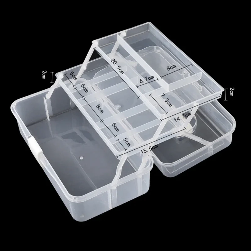 3-Layer Folding Craft and Sewing Storage Box - Image 2