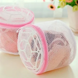 Zippered Cotton Laundry Bag for Lingerie and Delicates