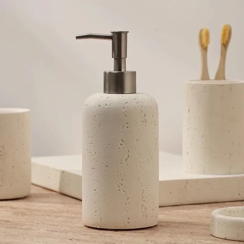Stone-Look Bathroom Accessory Collection - Image 12