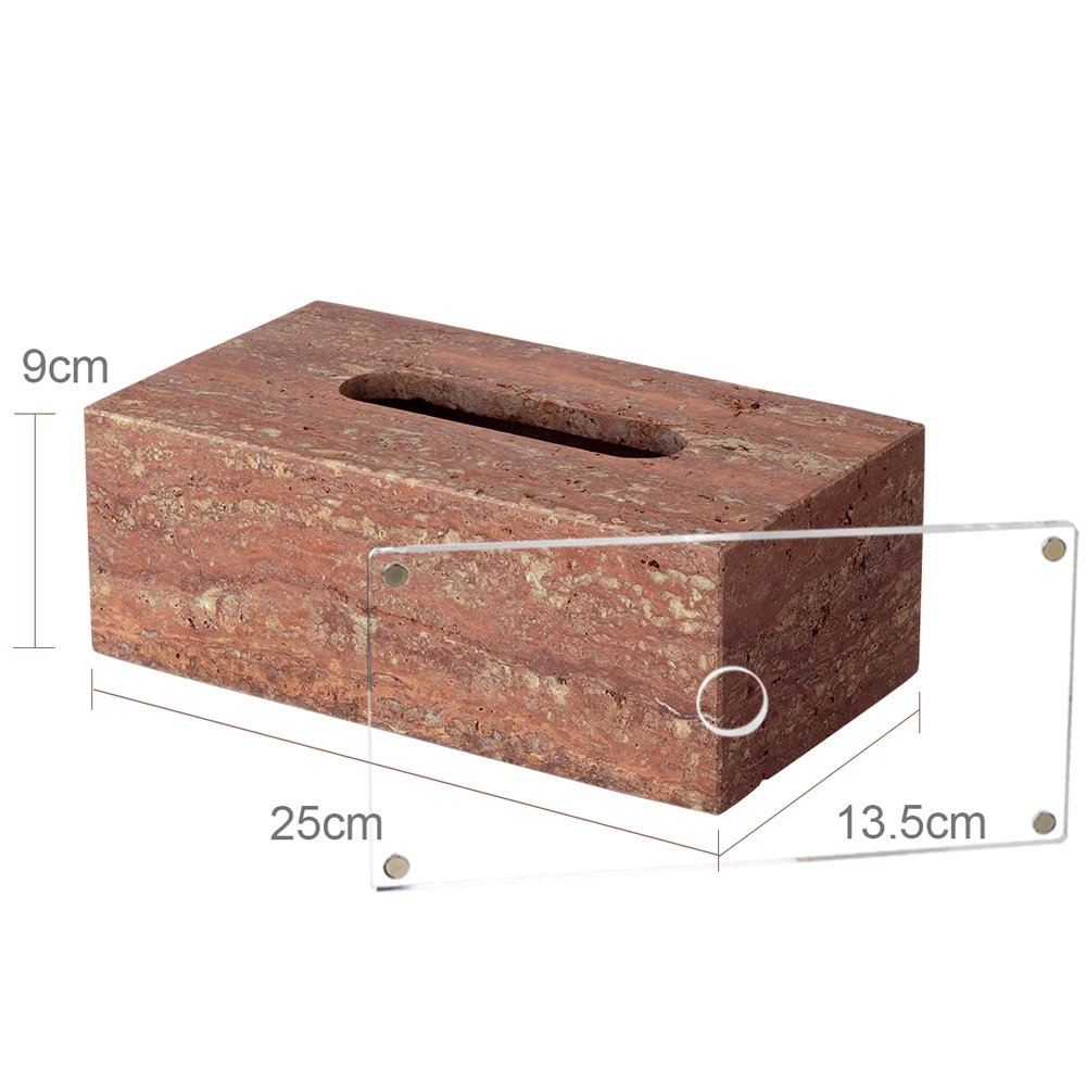 Red Travertine Bathroom Accessory Collection - Image 23