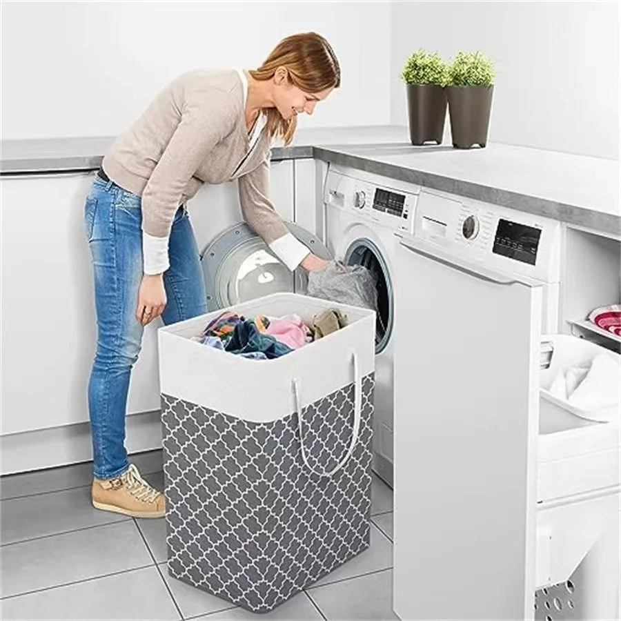 75L Foldable Waterproof Fabric Laundry Storage Basket - Image 4
