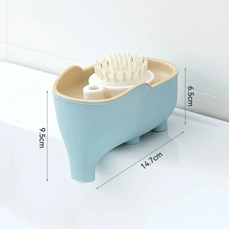 Double-Layer Elephant Soap Holder with Drain Rack - Image 9