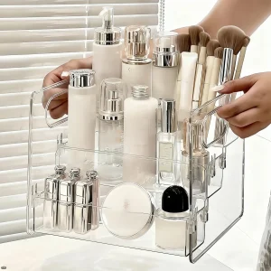 Clear 3-Tier Dustproof Perfume and Skincare Organizer
