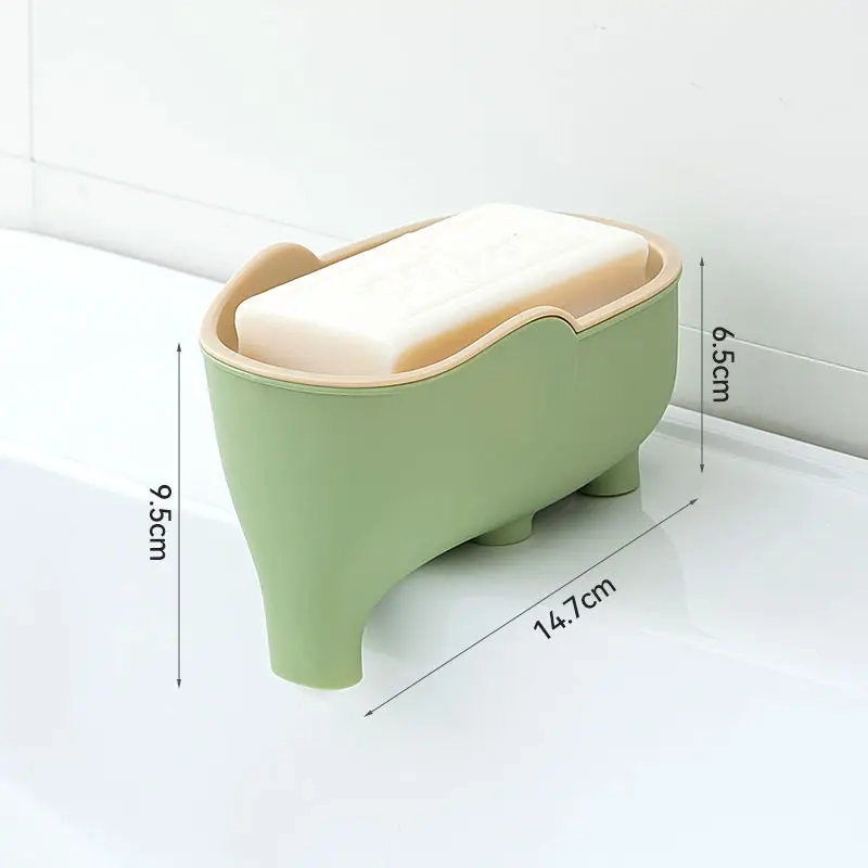 Double-Layer Elephant Soap Holder with Drain Rack - Image 7