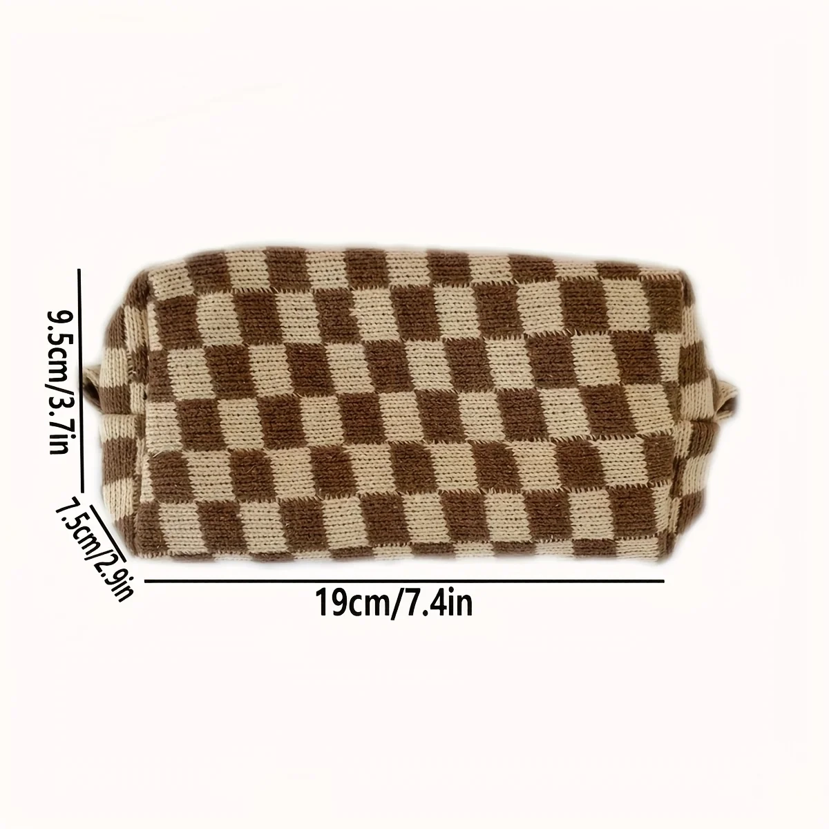 Checkerboard Knit Travel Toiletry Bag - Image 2