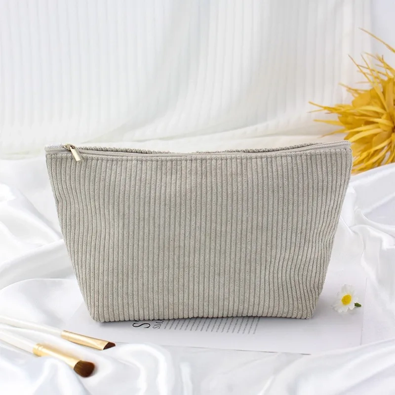 Corduroy Octagonal Large Capacity Toiletry Bag - Image 11
